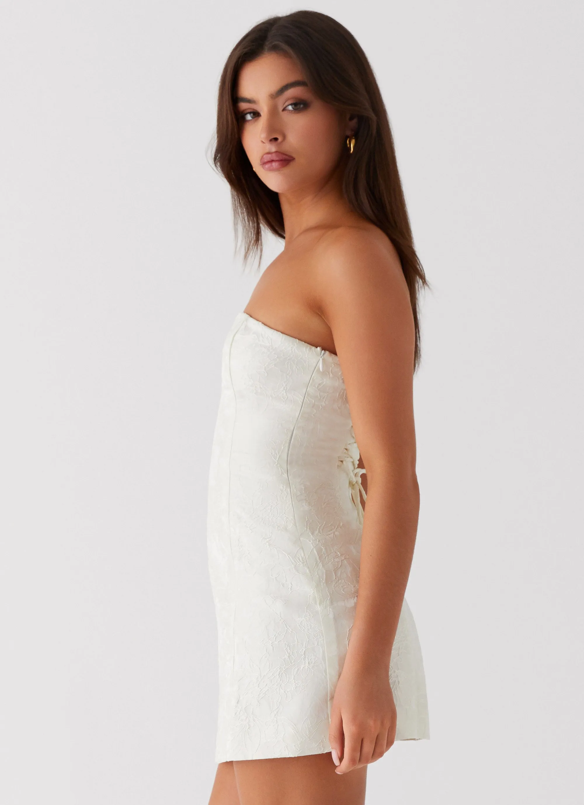 Vibe Ready Eternity Strapless Mini Dress - Ivory