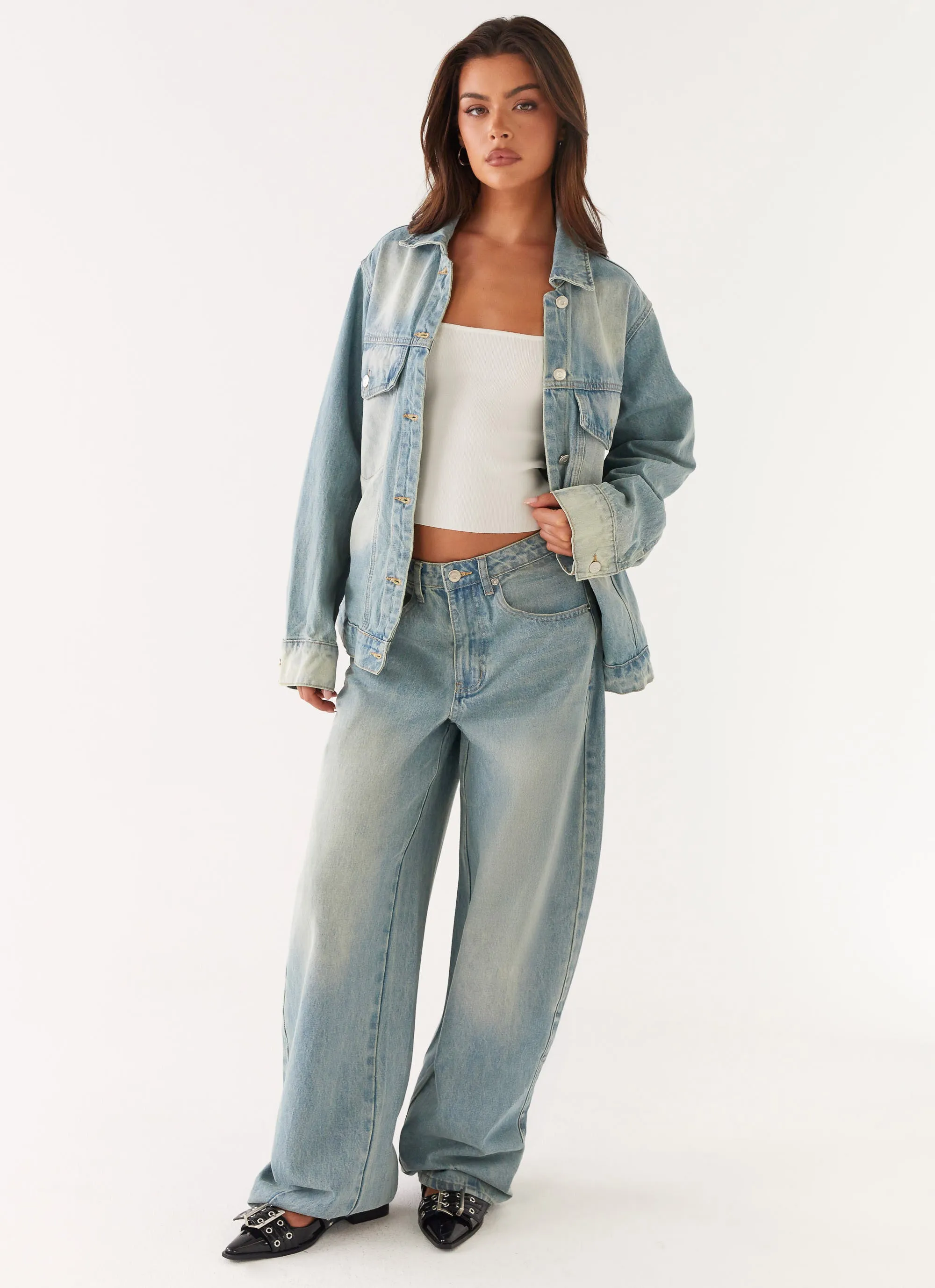 Light Outfit Maxwell Baggy Jeans - Washed Blue