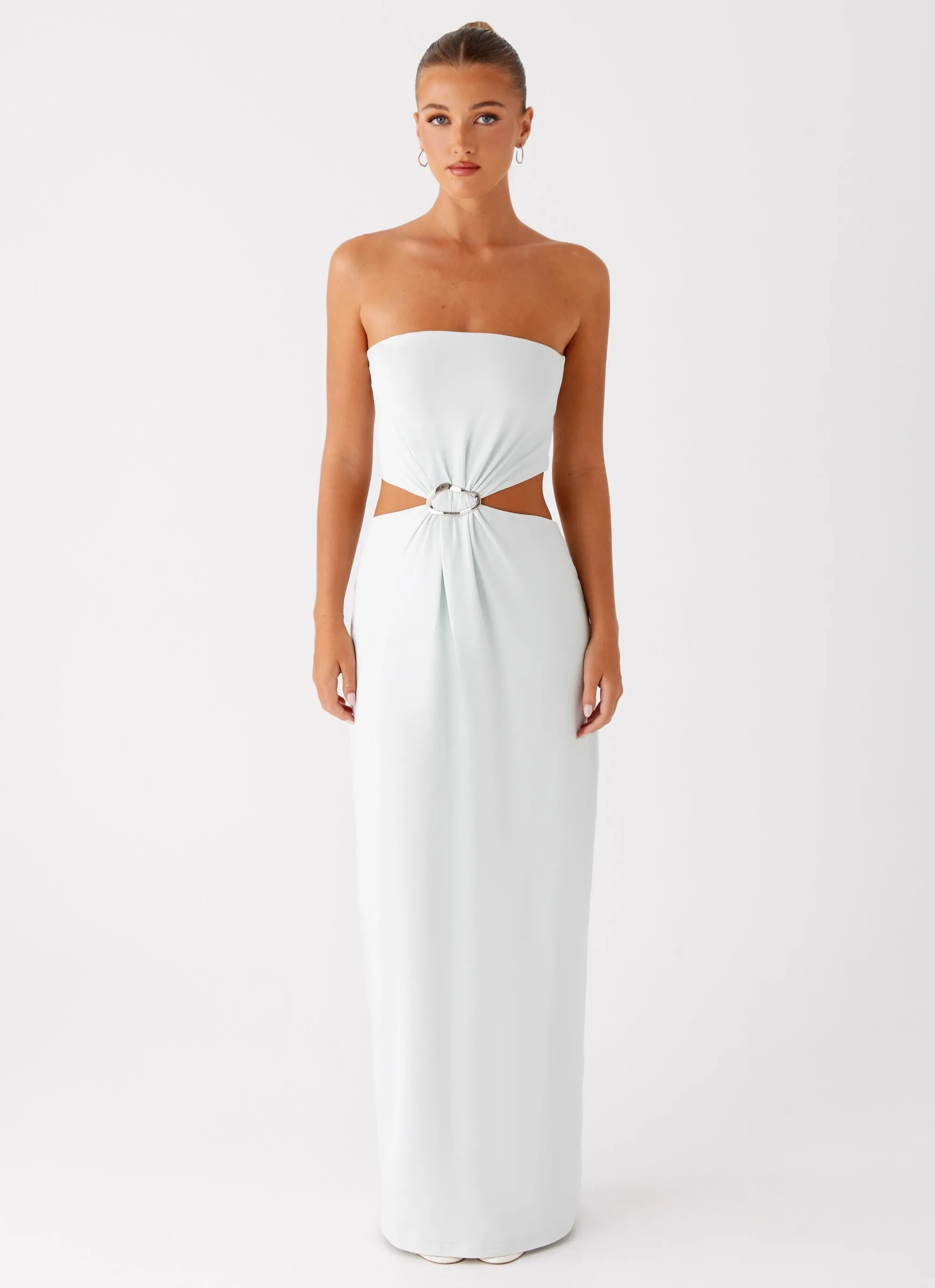 Theater-Night Sleek And Stylish Mayfair Maxi Dress - Mint