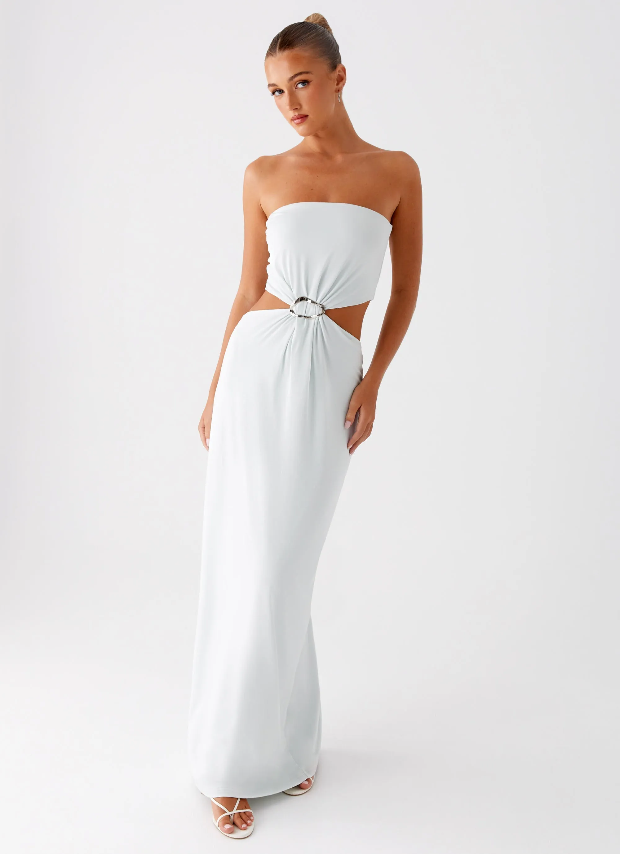 Mayfair Maxi Dress - Mint Matte-Lining
