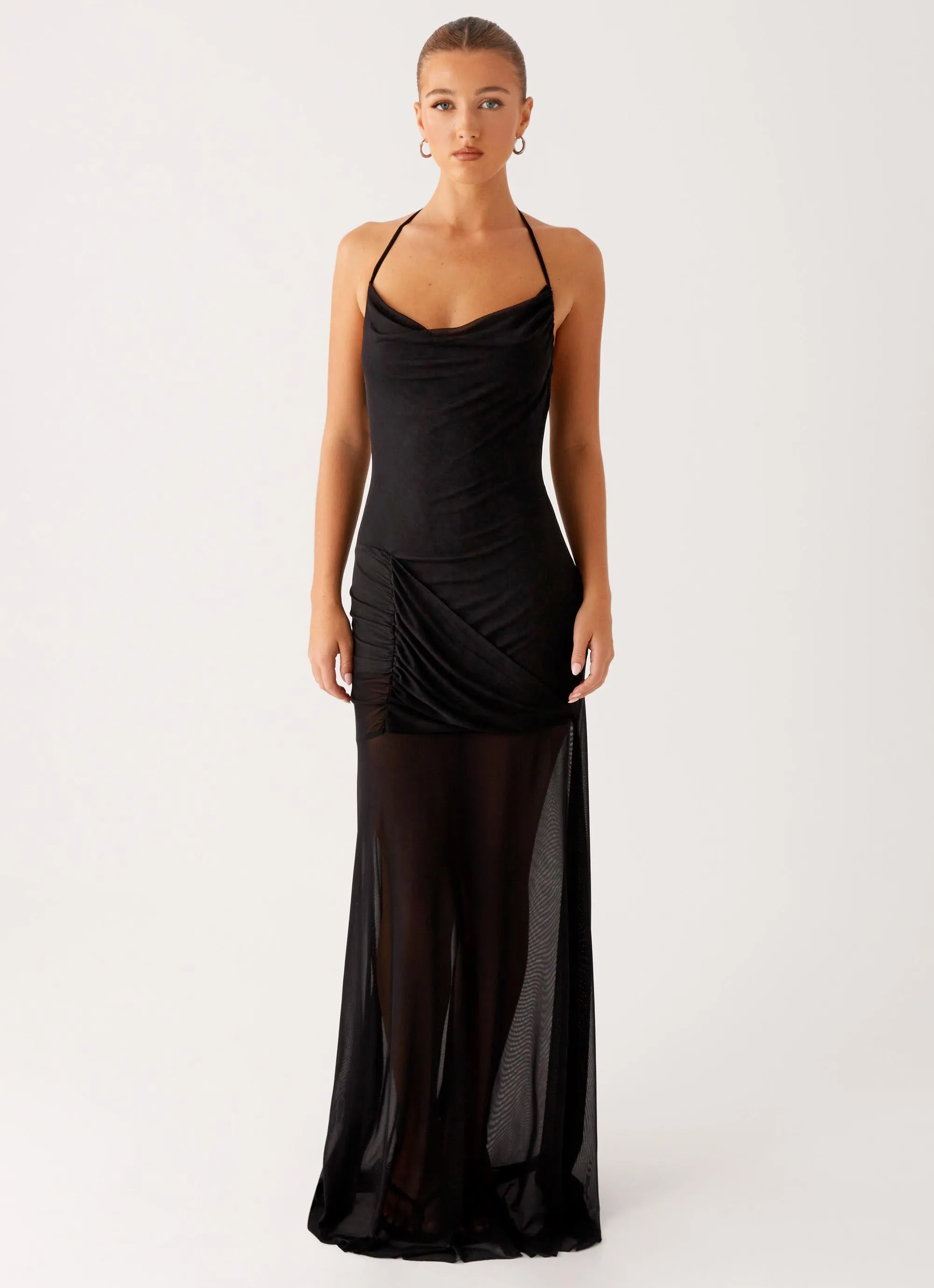 Mckinley Maxi Dress - Black Minimal Cut