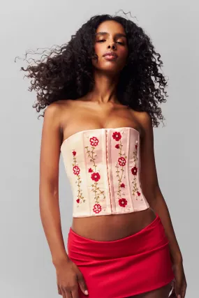 Meadows Satin Corset Flexible Waistband FadeResistant