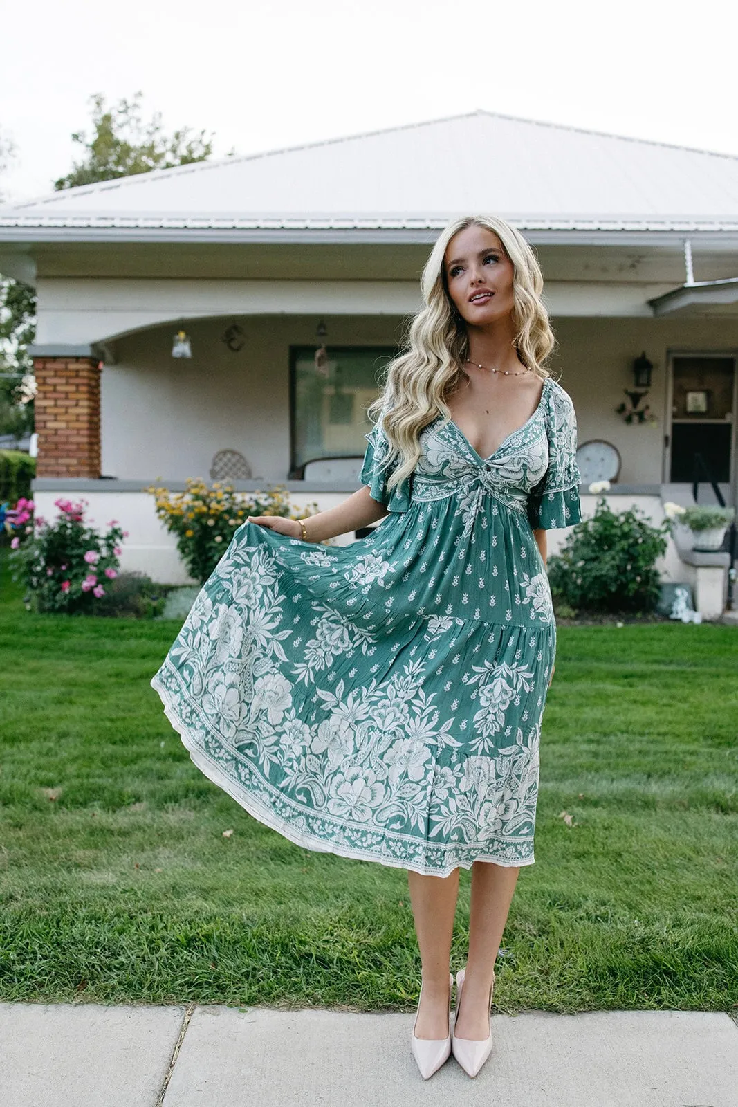 Meet Me in the Meadow Midi Dress Subtle Edge