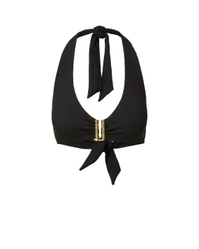 Melissa Top Black Texture Hand Wash Swim Anti Fade Dye