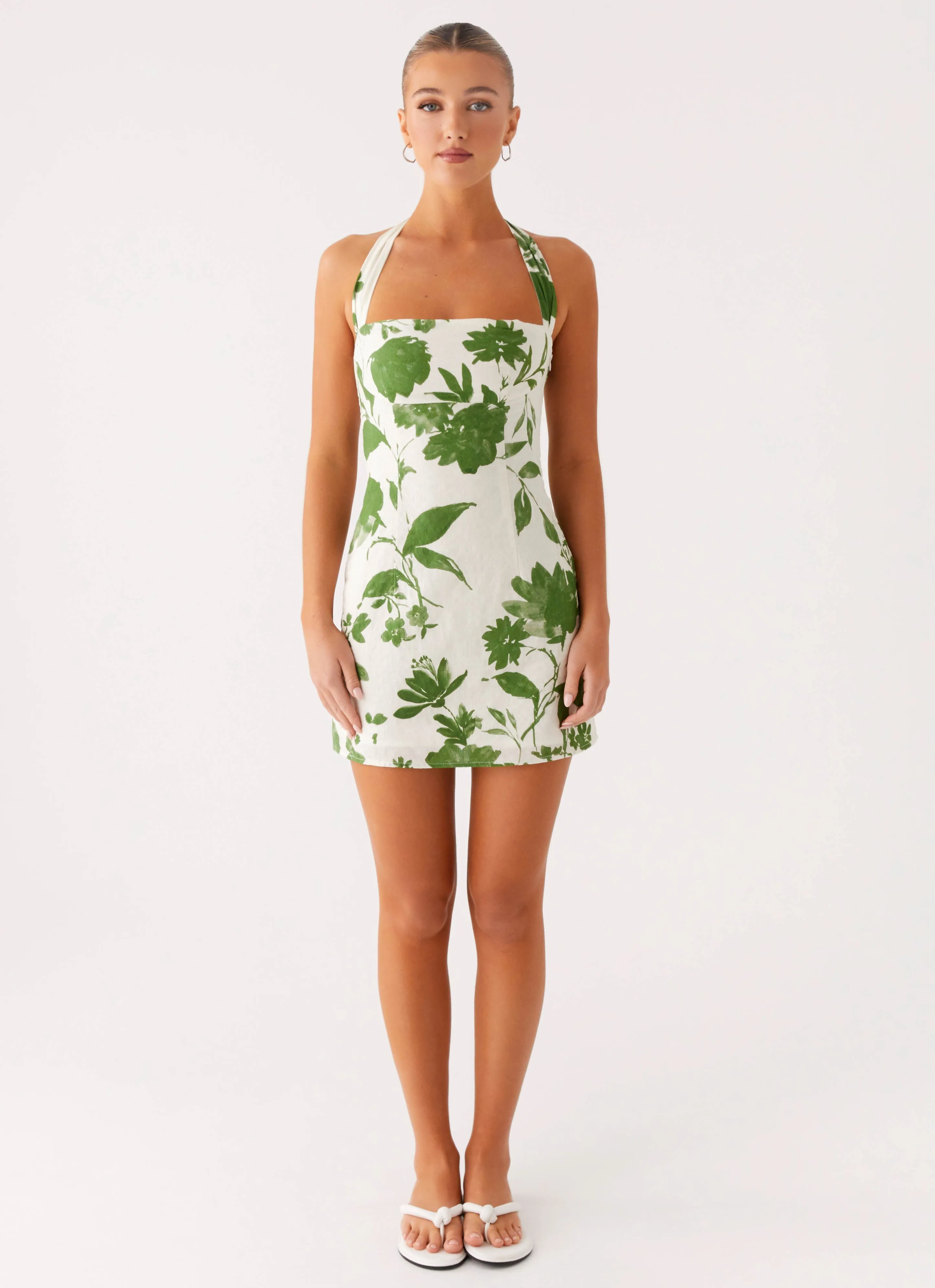 Gentle Comfort Melora Mini Dress - Verdant Bloom