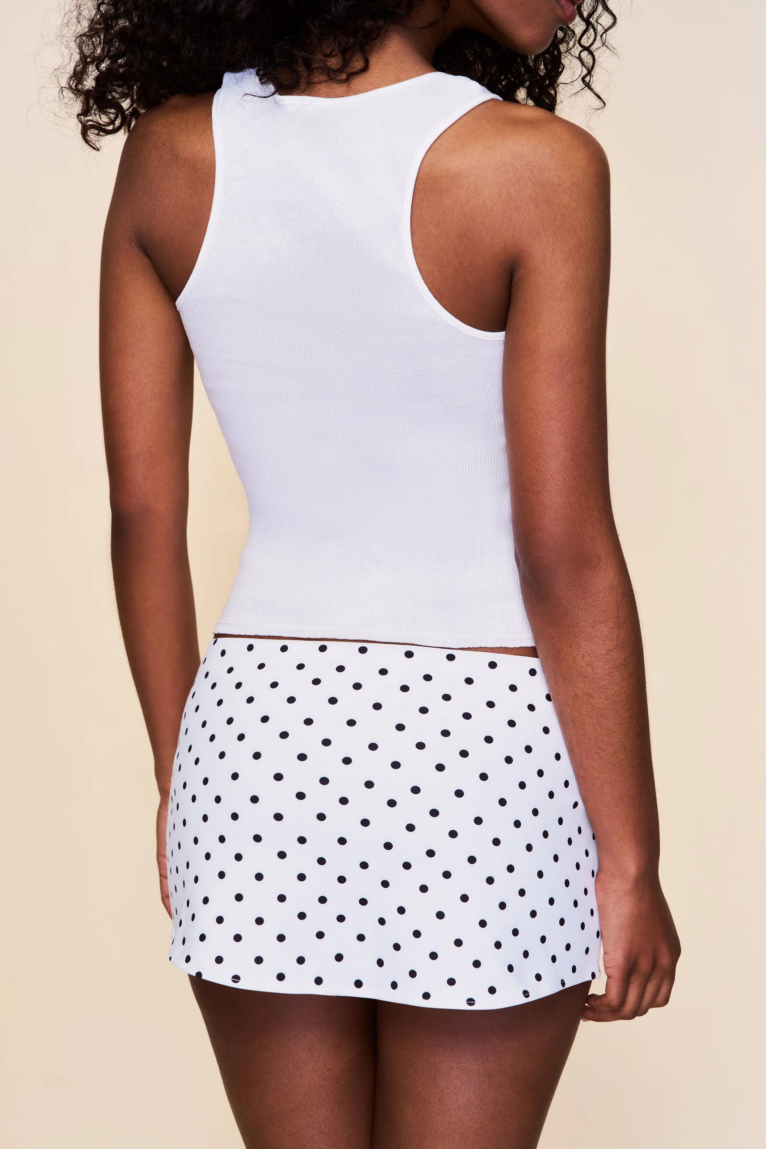 High Density Weave Micro Mini Stretch Skirt