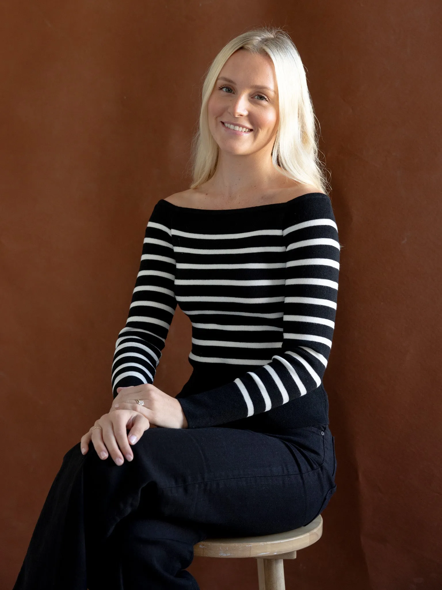 EcoFriendlyDye SheerLayering Ballet Stripe Top