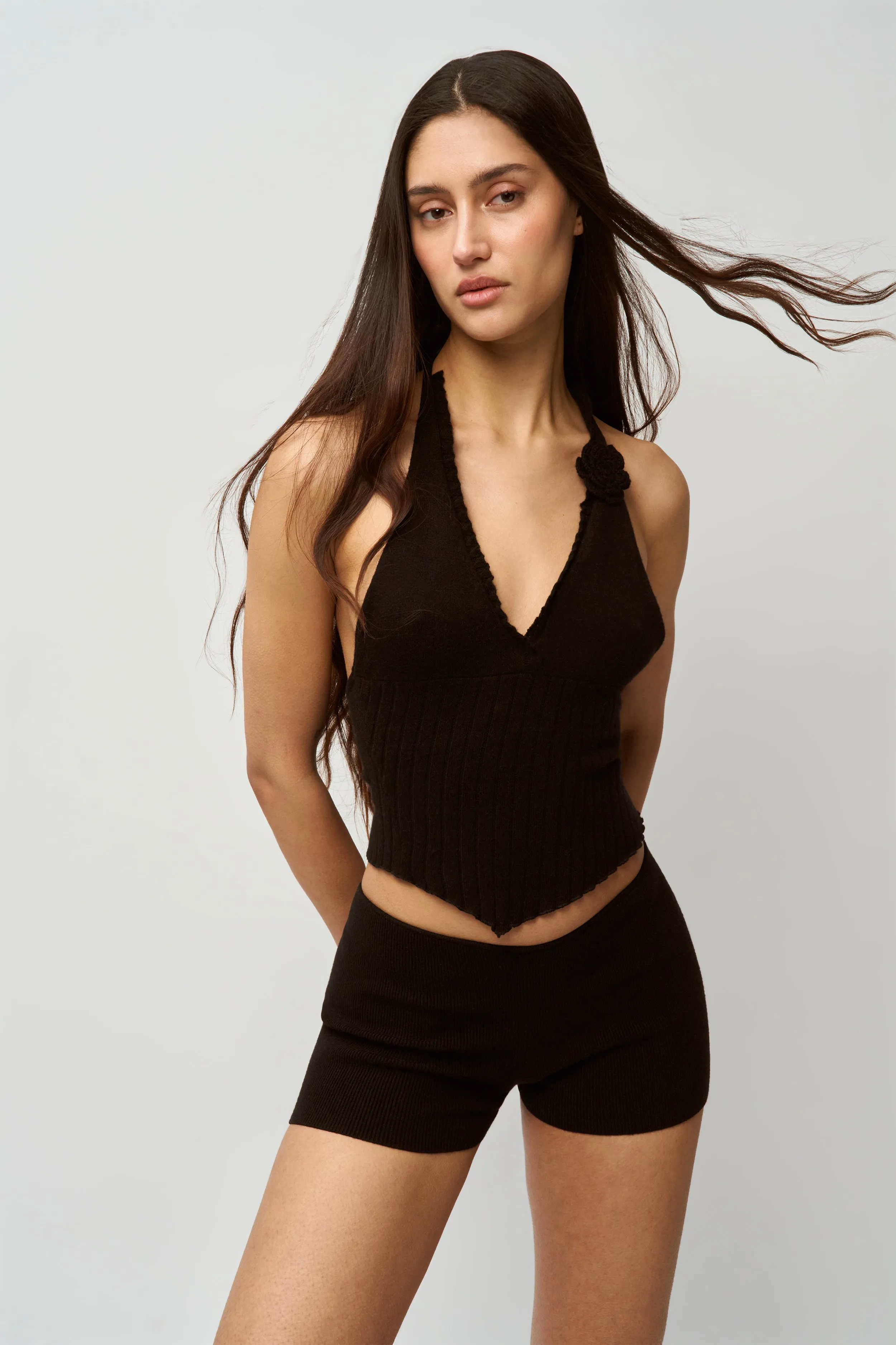 Soft Stretch Classic Comfort Rib Knit Hot Short