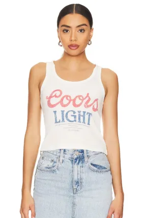 Eco Friendly Dye Process Coors Light 1980 Ribbed Tank