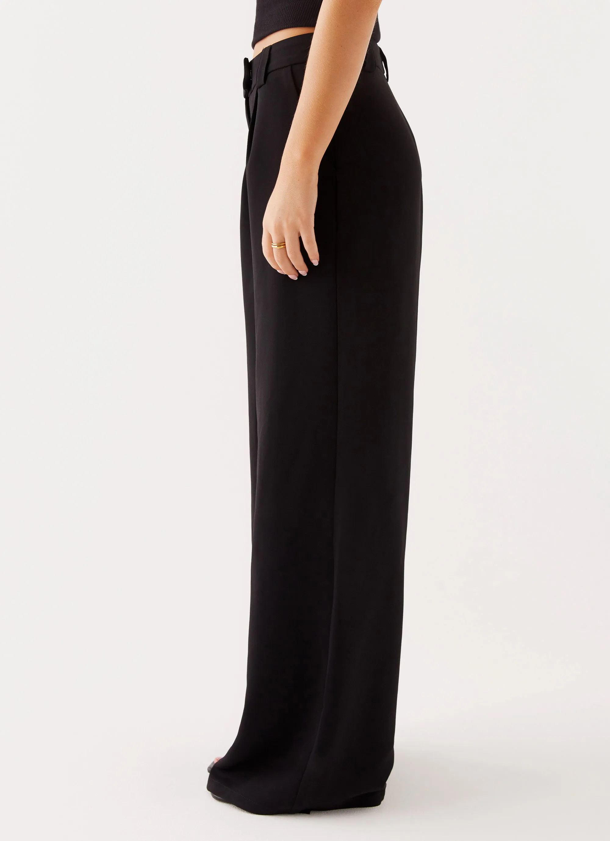 DurablePolyester Midnight City Suit Pants - Black