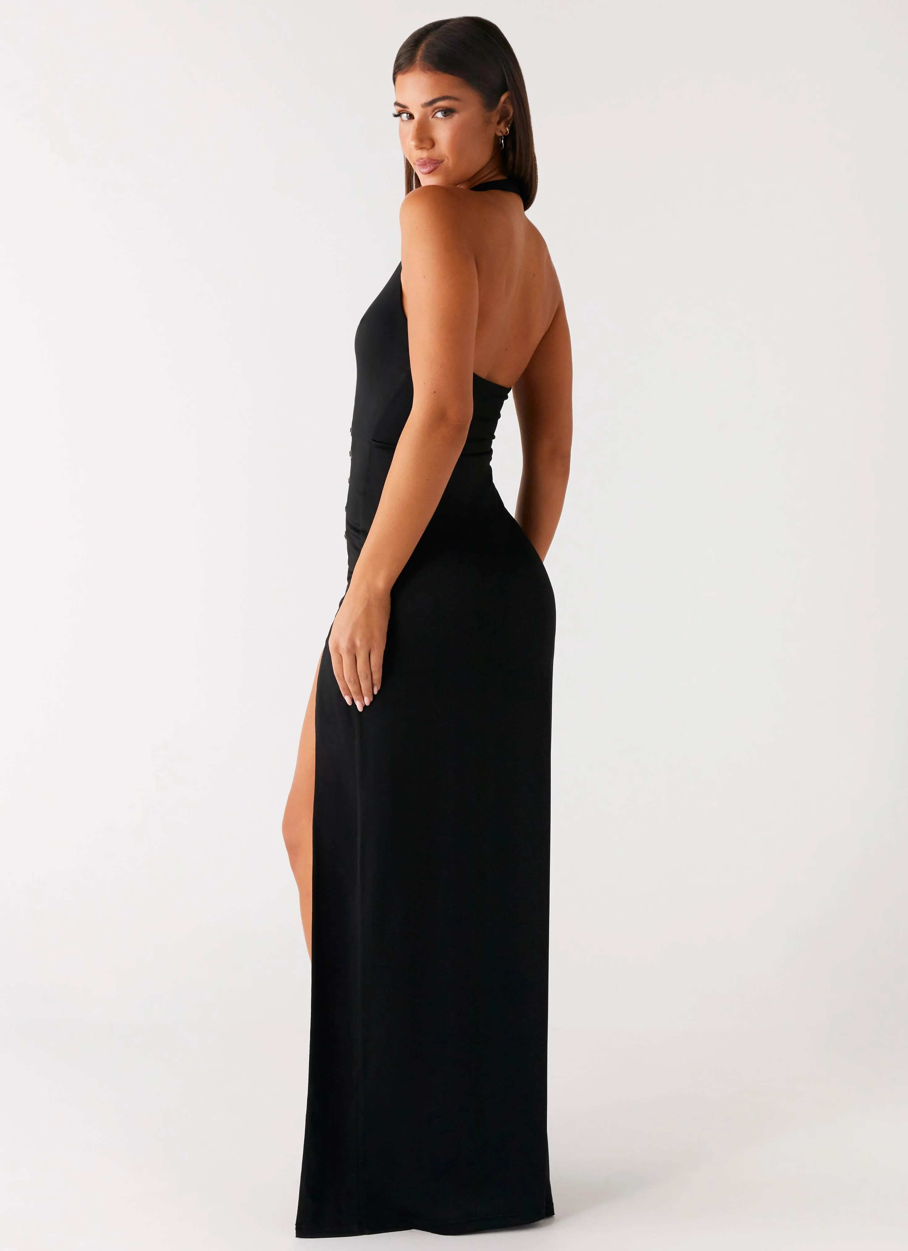 Midnight Dreams Maxi Dress - Black Soft and Relaxed