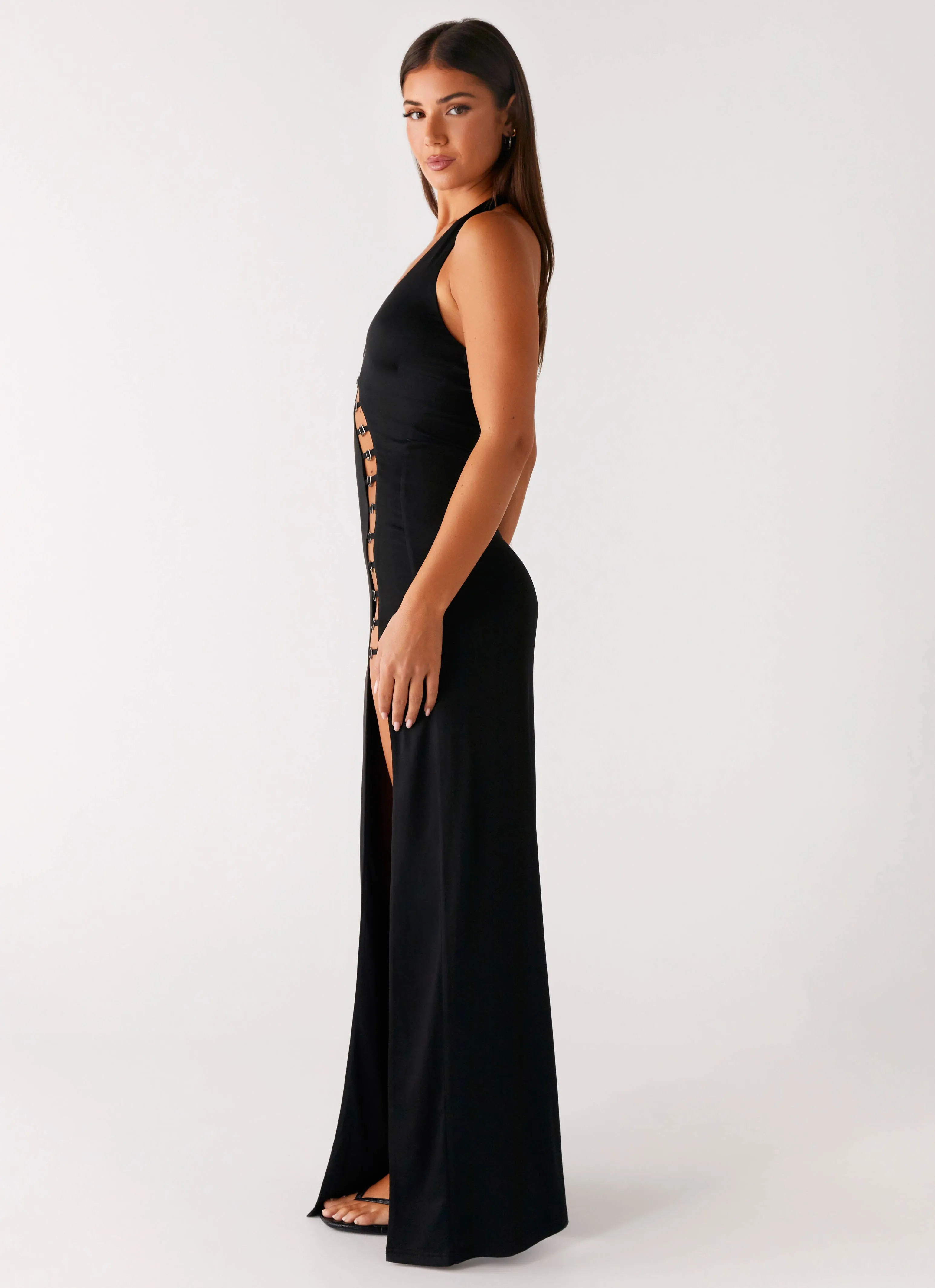 Midnight Dreams Maxi Dress - Black Relax Line Lazy Pick