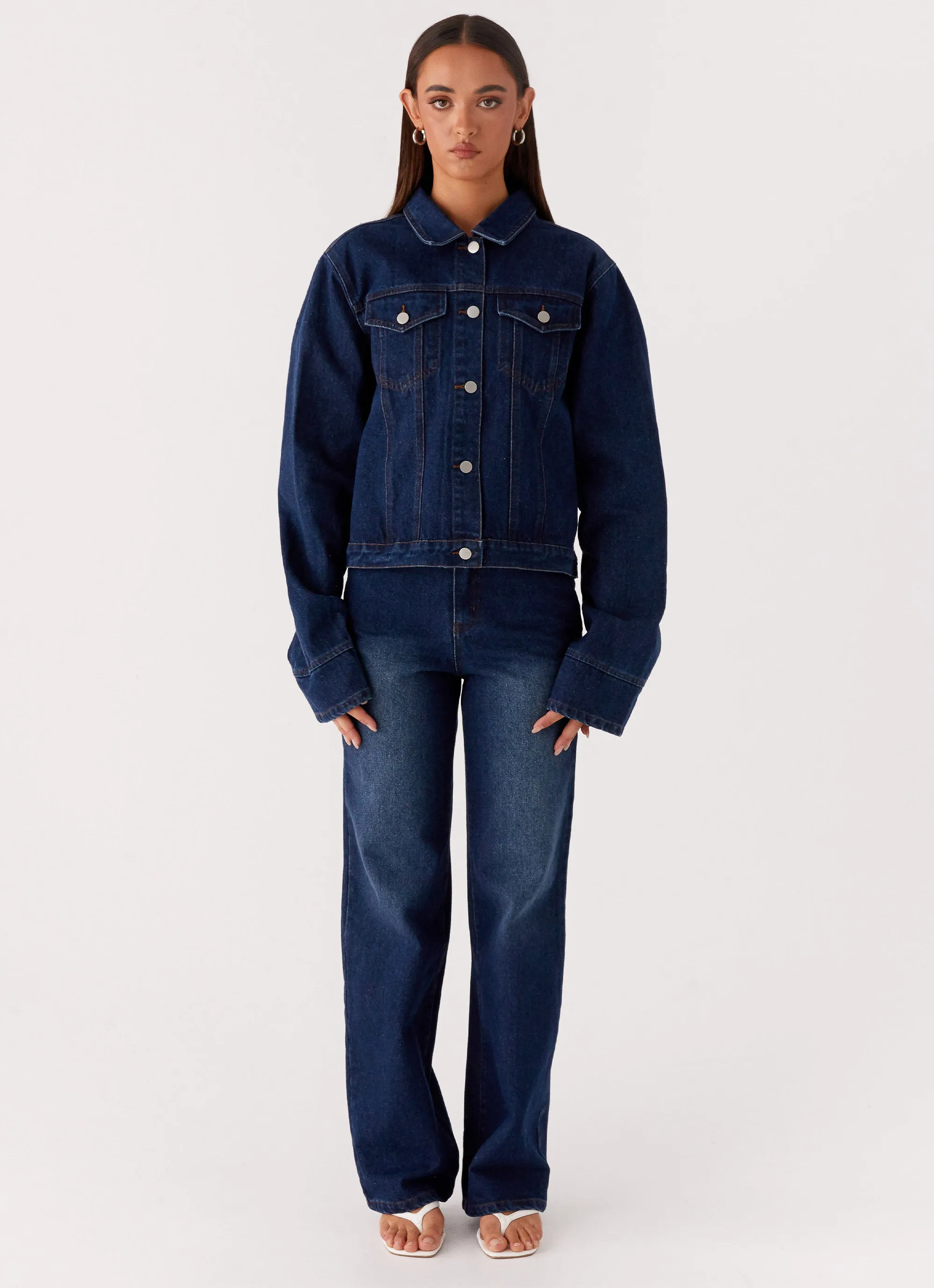 Back Again Oversized Denim Jacket - Vintage Blue Commend Outdoor Adventure