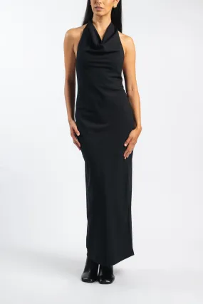 Lightweight Piece Modern Wear Tasselled Cowlneck Dress