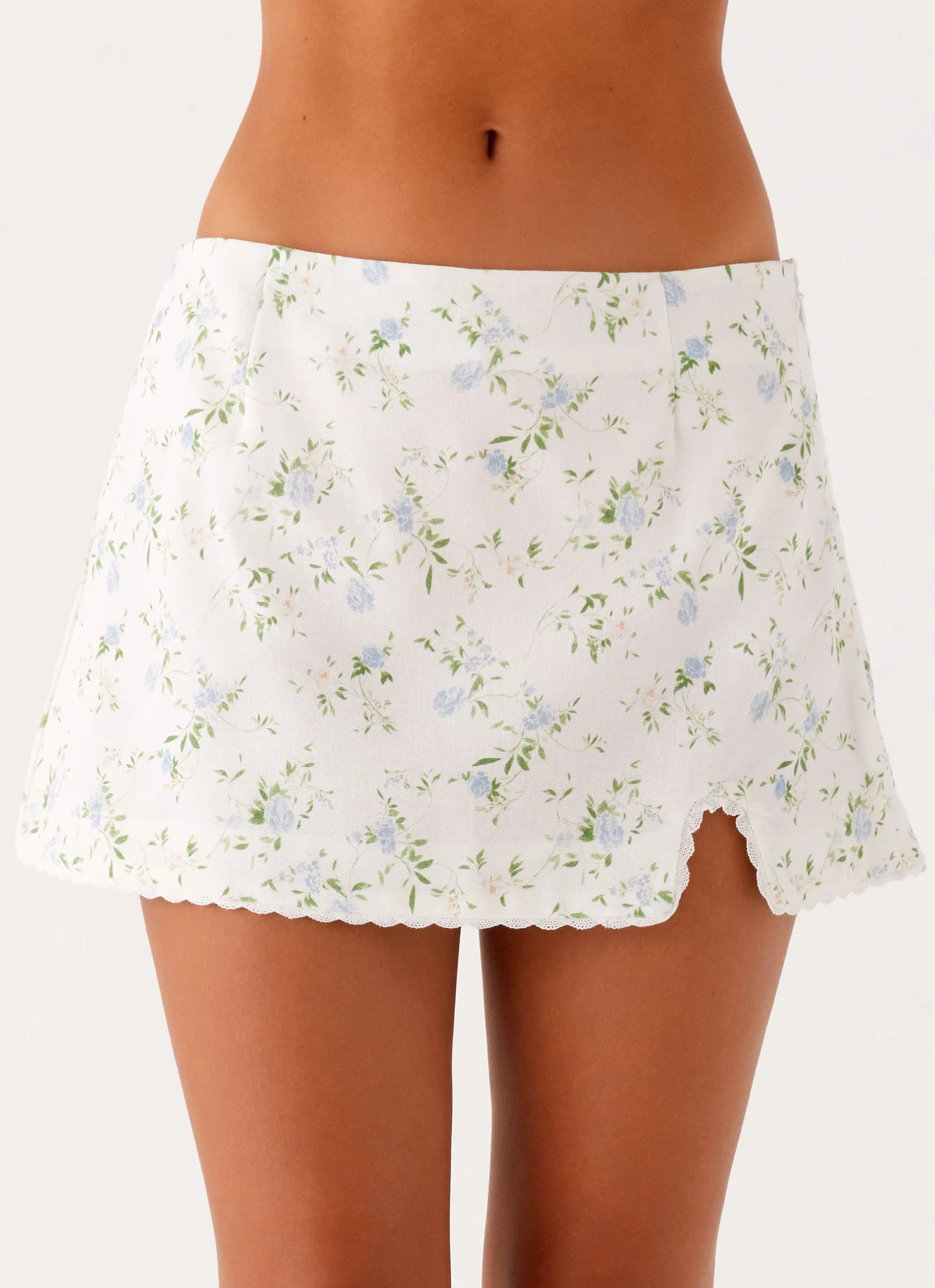 Disconnect Mini Skirt - Vintage Ditsy Floral Gentle Comfort Detachable Detail