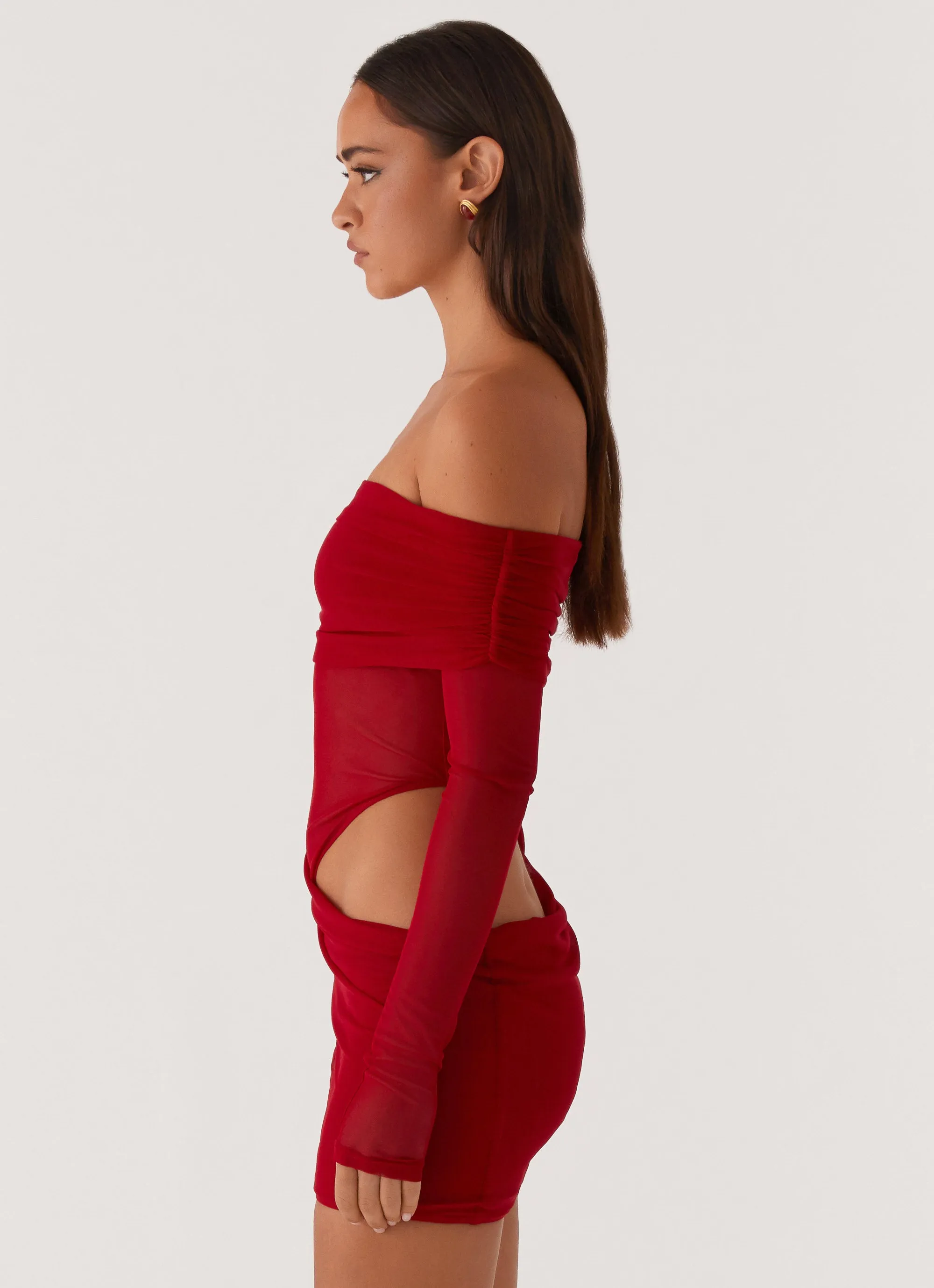No Doubt Mini Dress - Red Date night Natural Mood