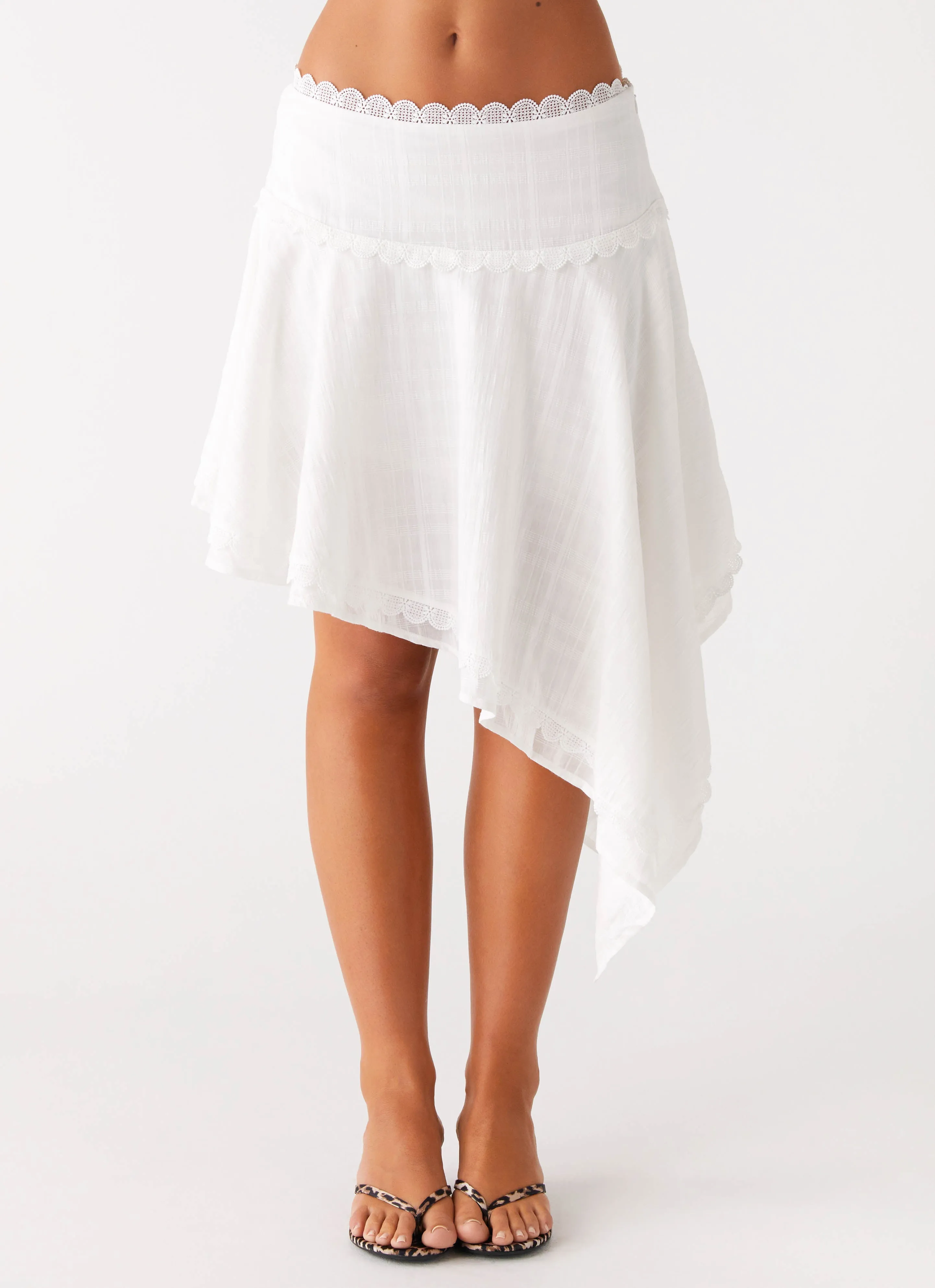 Fresh Fit Luxury Finish Clearwater Mist Midi Skirt - White