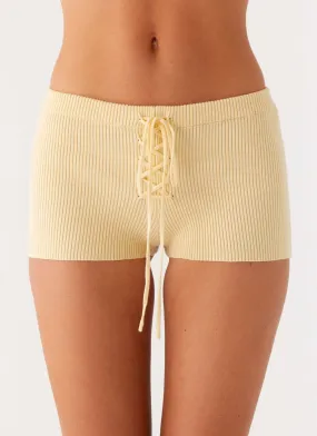 Muted Muse Knit Mini Short - Yellow Odor Resistant Technology