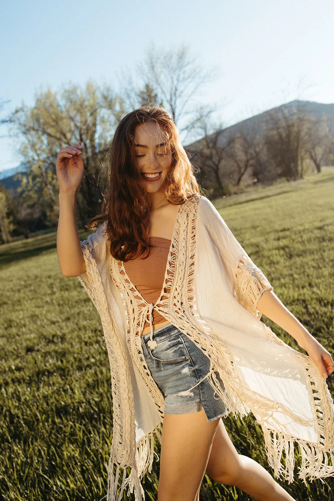 Vacation Mode Kimono Biodegradable material Four Way Stretch Design