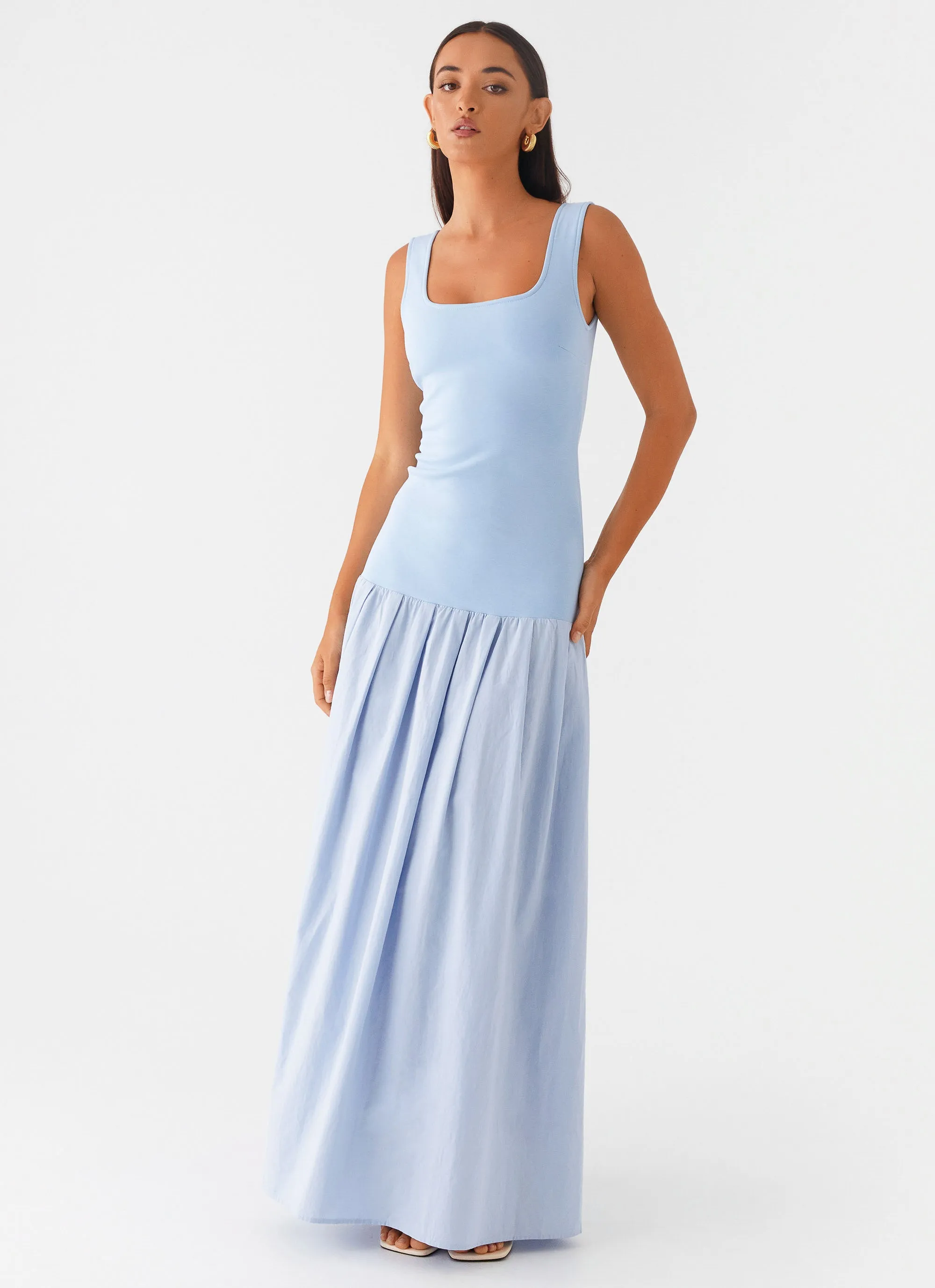 Jaxon Maxi Dress - Blue Urban Line Office Ease
