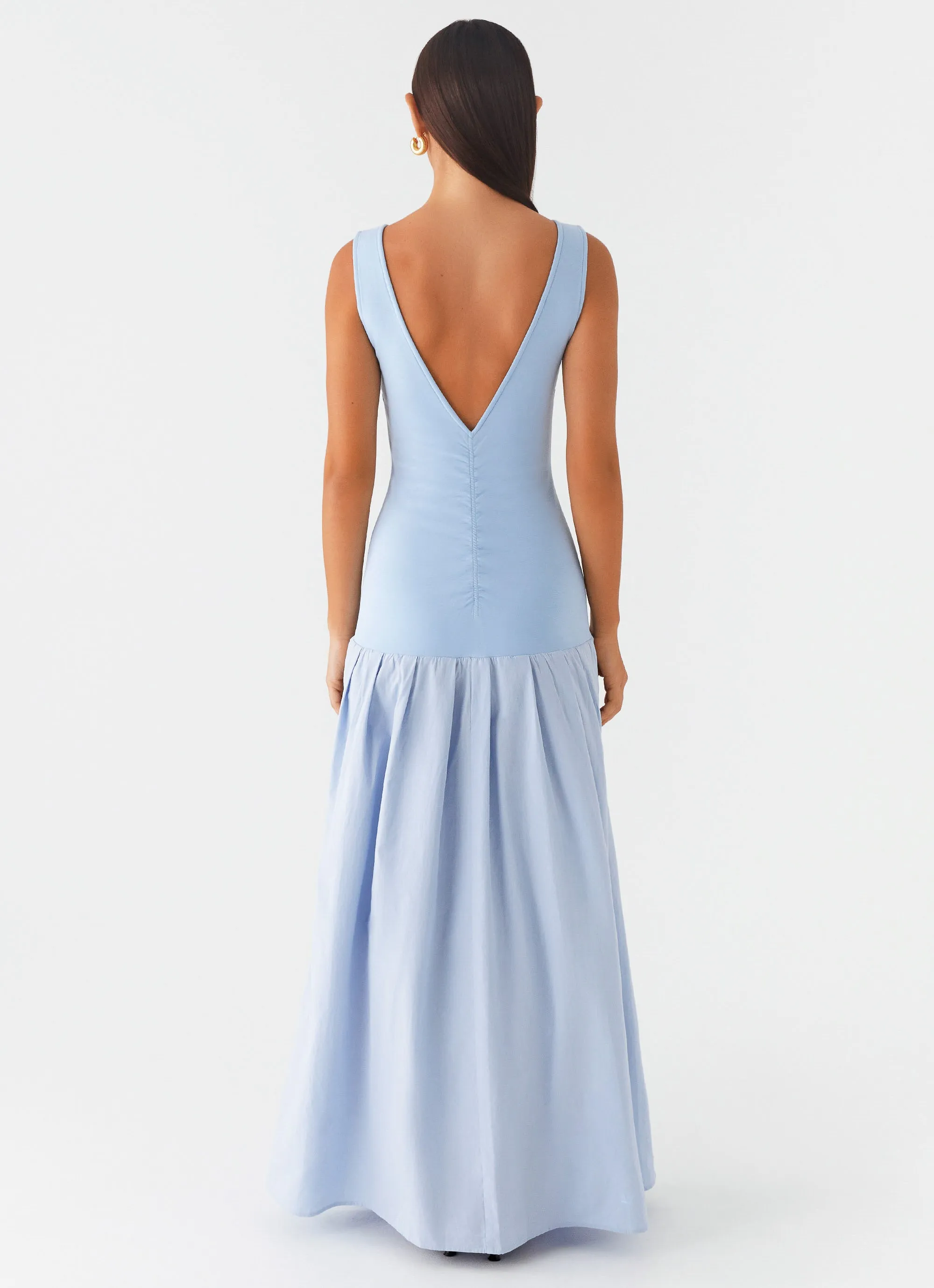 Jaxon Maxi Dress - Blue Grab Now Gemstone-Detail