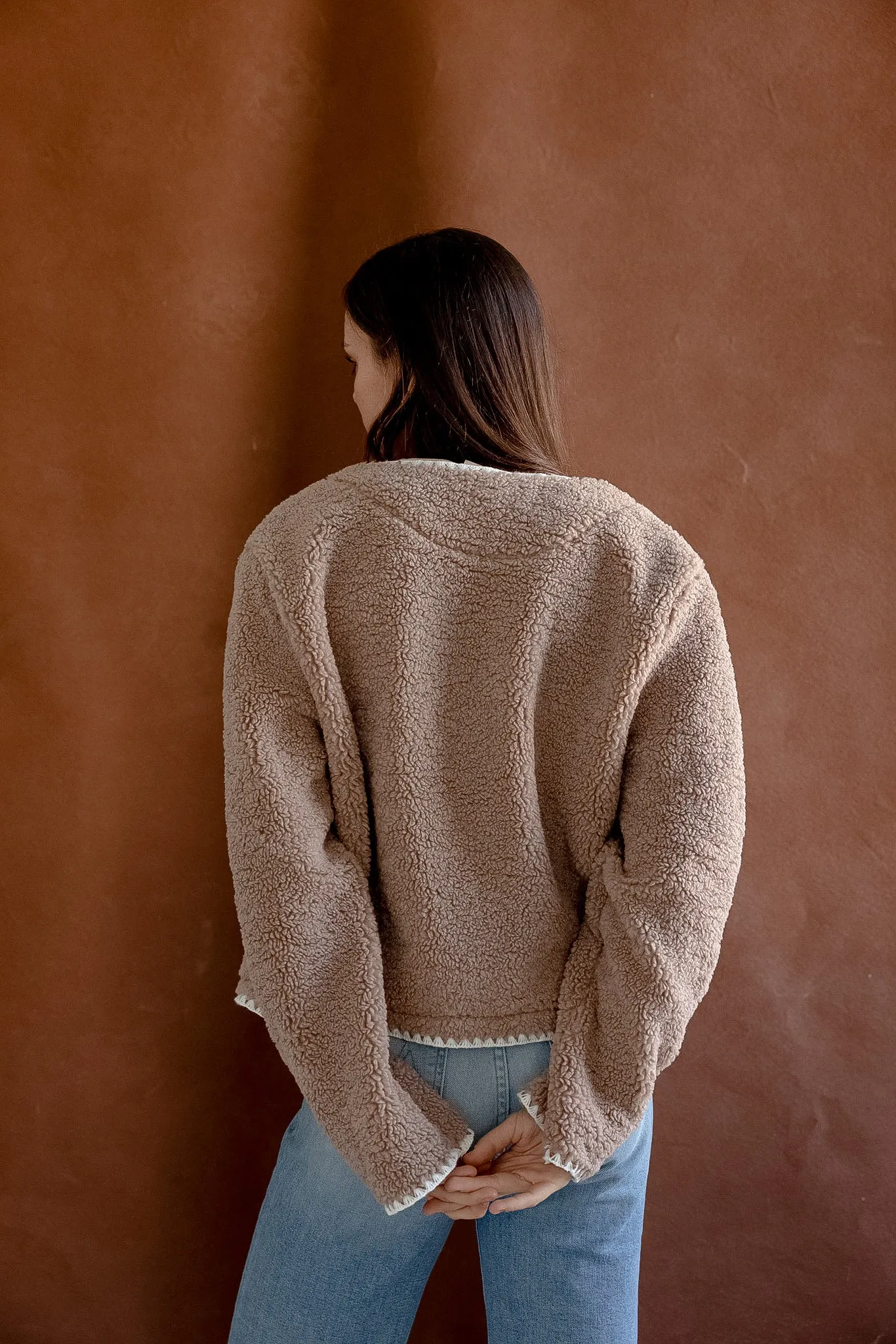 Smooth Flat Collar Stowe Cocoa Jacket