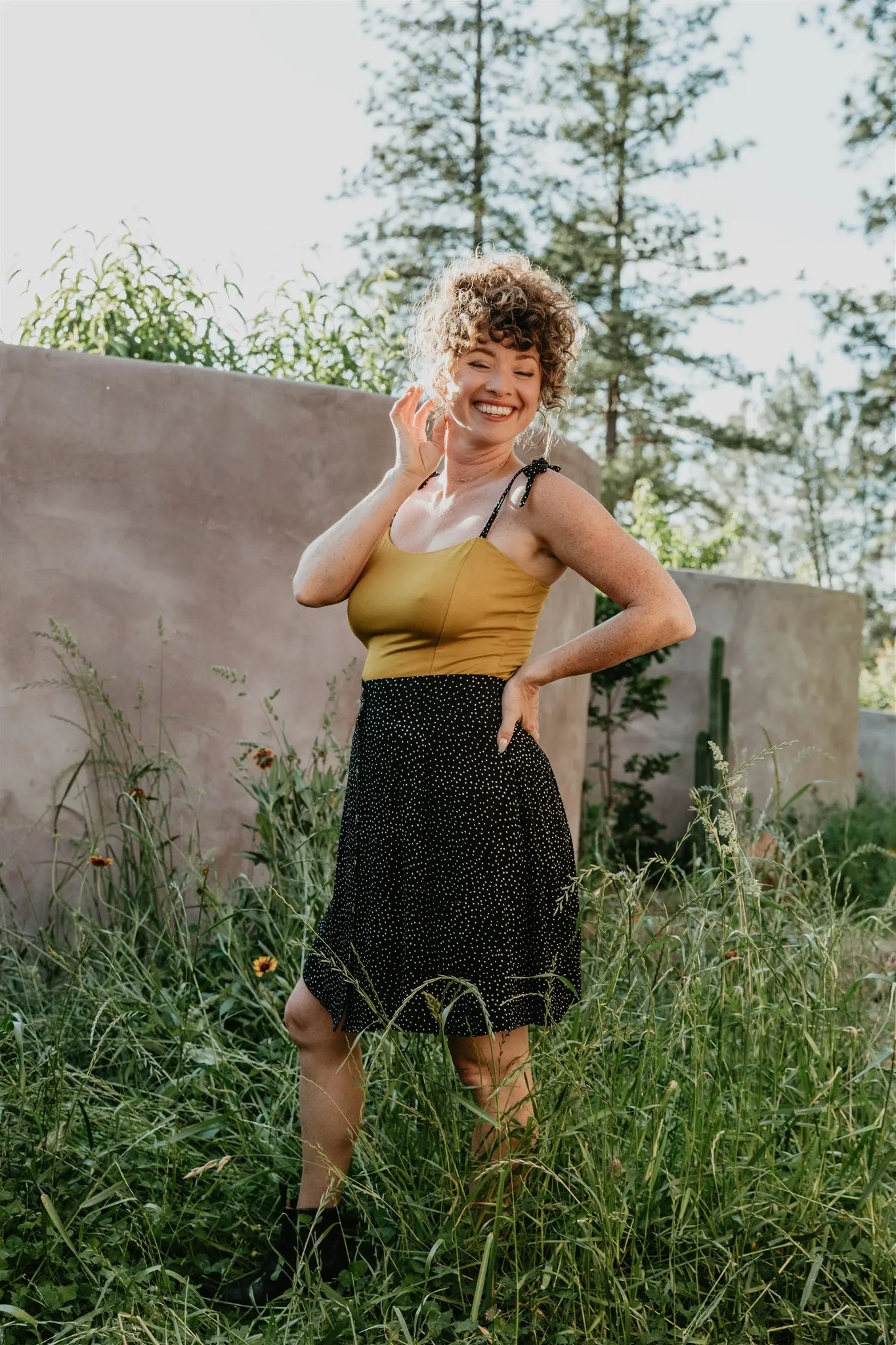 TaglessLabel NoiseReduciting Zipper Minnie Top in Mustard Modal