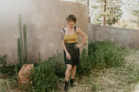 Moisture Management Minnie Top in Mustard Modal