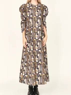 Move Easy Mirth Cassis Dress in Olive Labyrinth