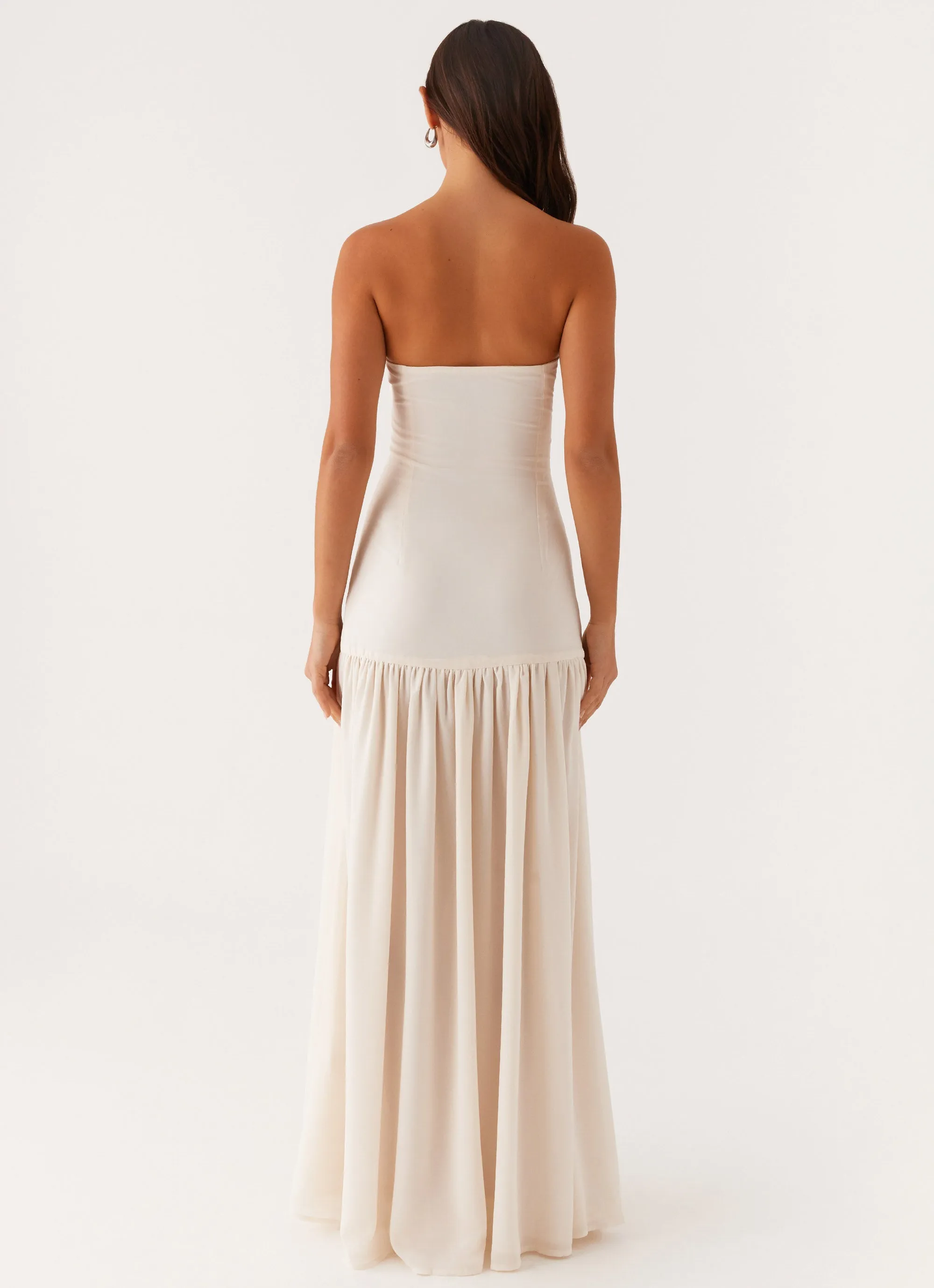 Eden Strapless Maxi Dress - Ivory Perfect Layer Fashion Daily