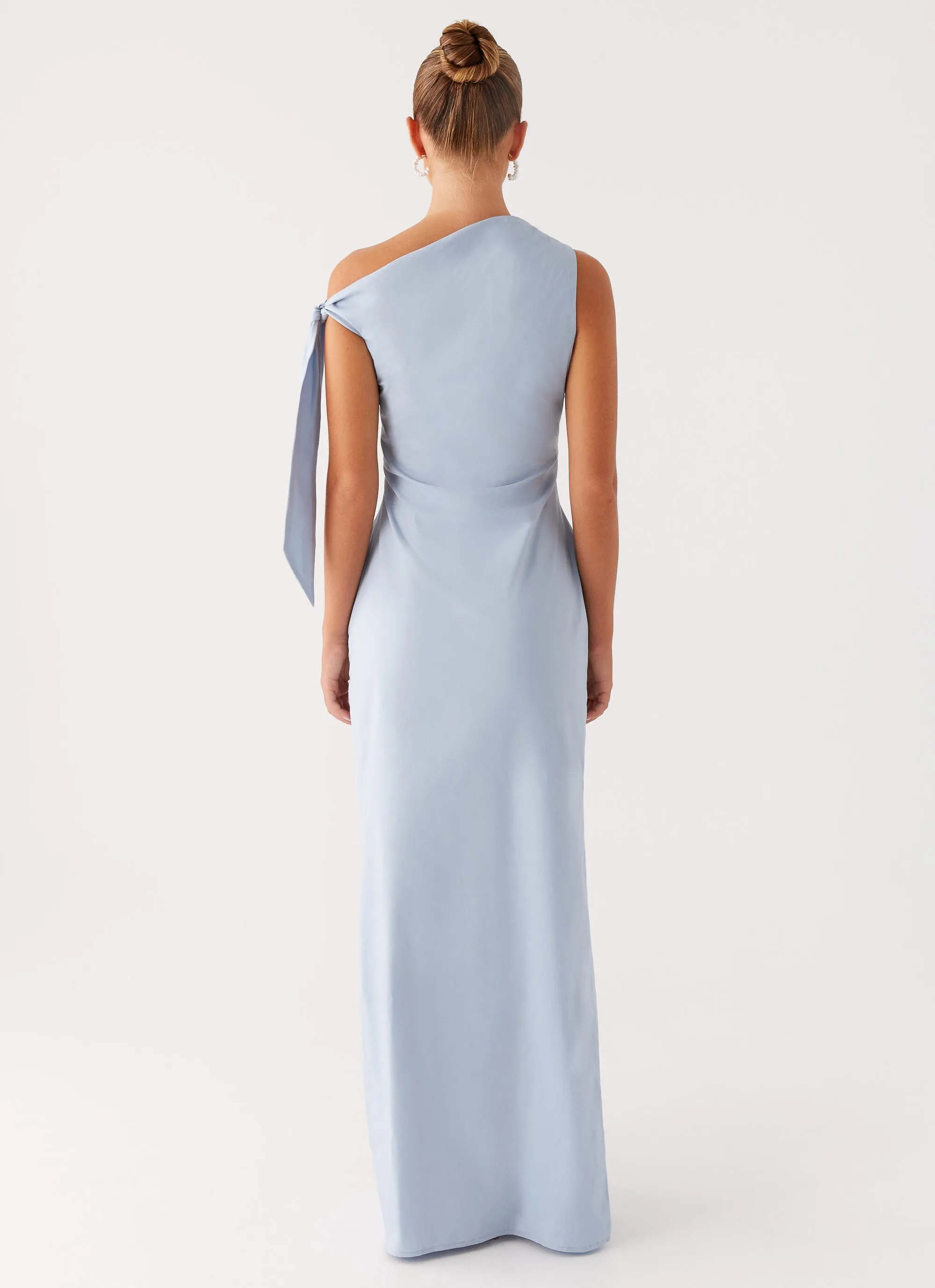 Marella Maxi Dress - Blue Decorative-Design Trend Detail