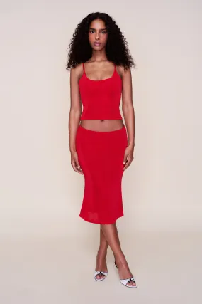 Suede Feel Selene Midi Skirt