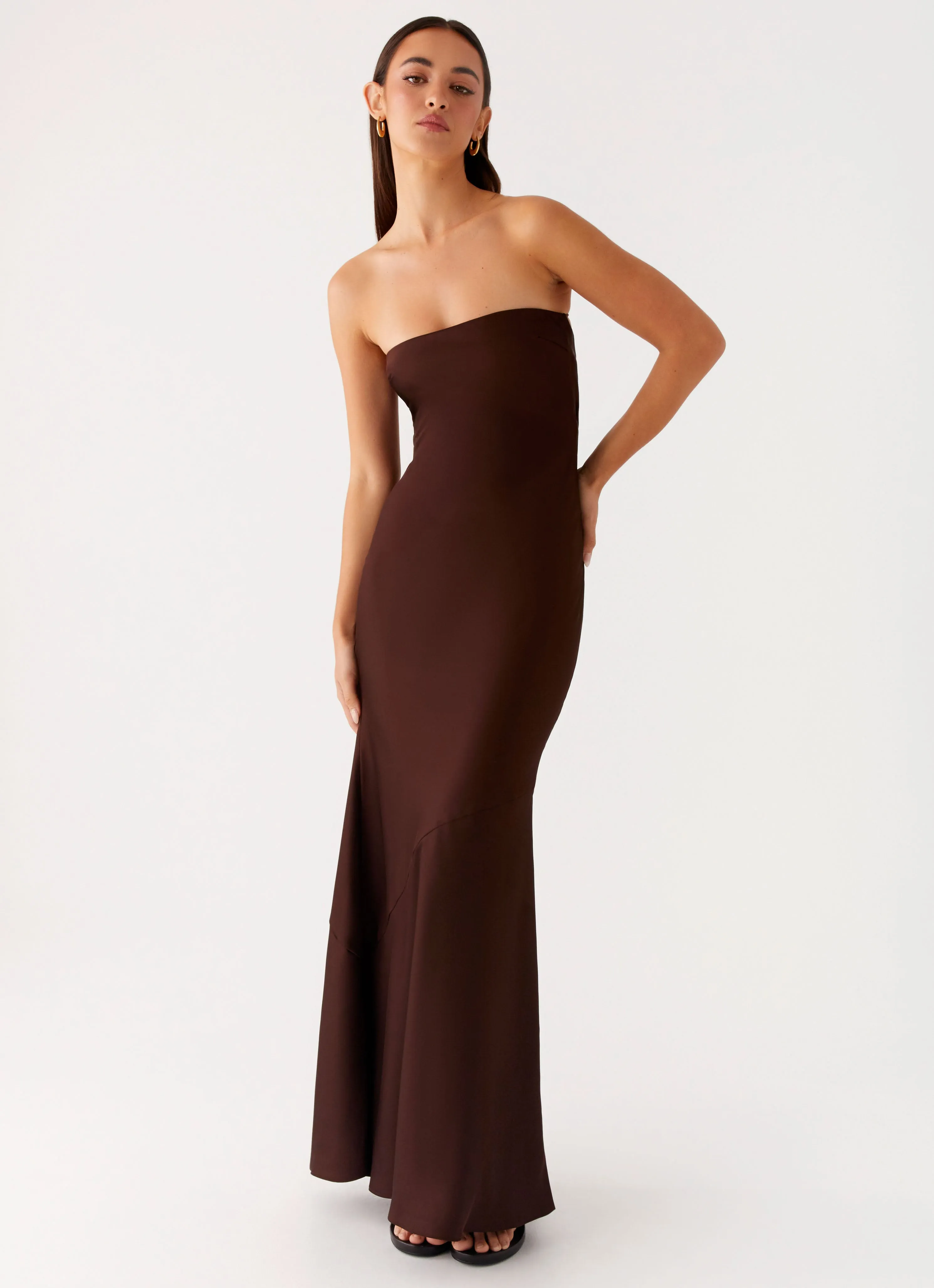 Elegant Finish Endless Nights Maxi Dress - Chocolate