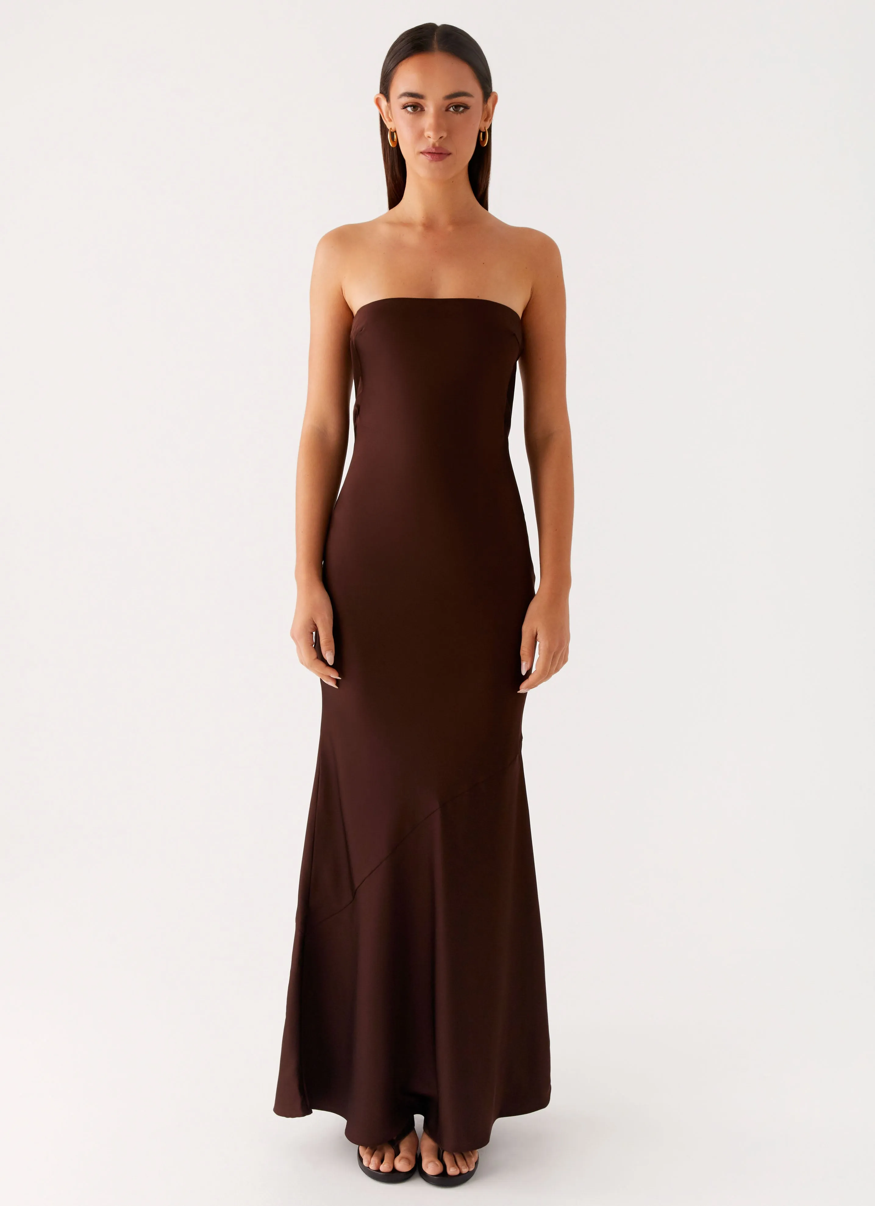 Endless Nights Maxi Dress - Chocolate Festive Wear