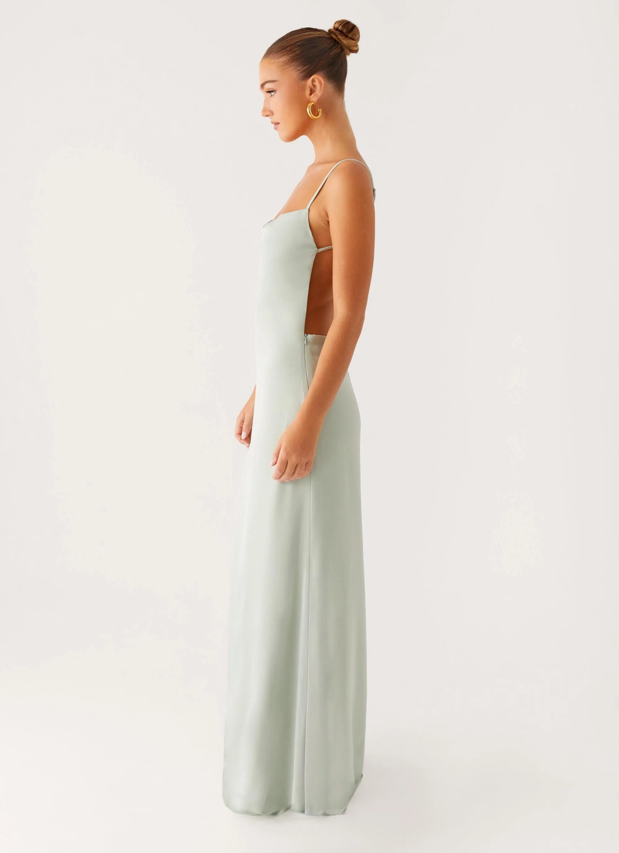 Slimming Shape Gradient Shade Yves Maxi Dress - Mint