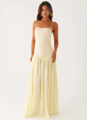 Asteria Maxi Dress - Yellow AntiPillTreatment
