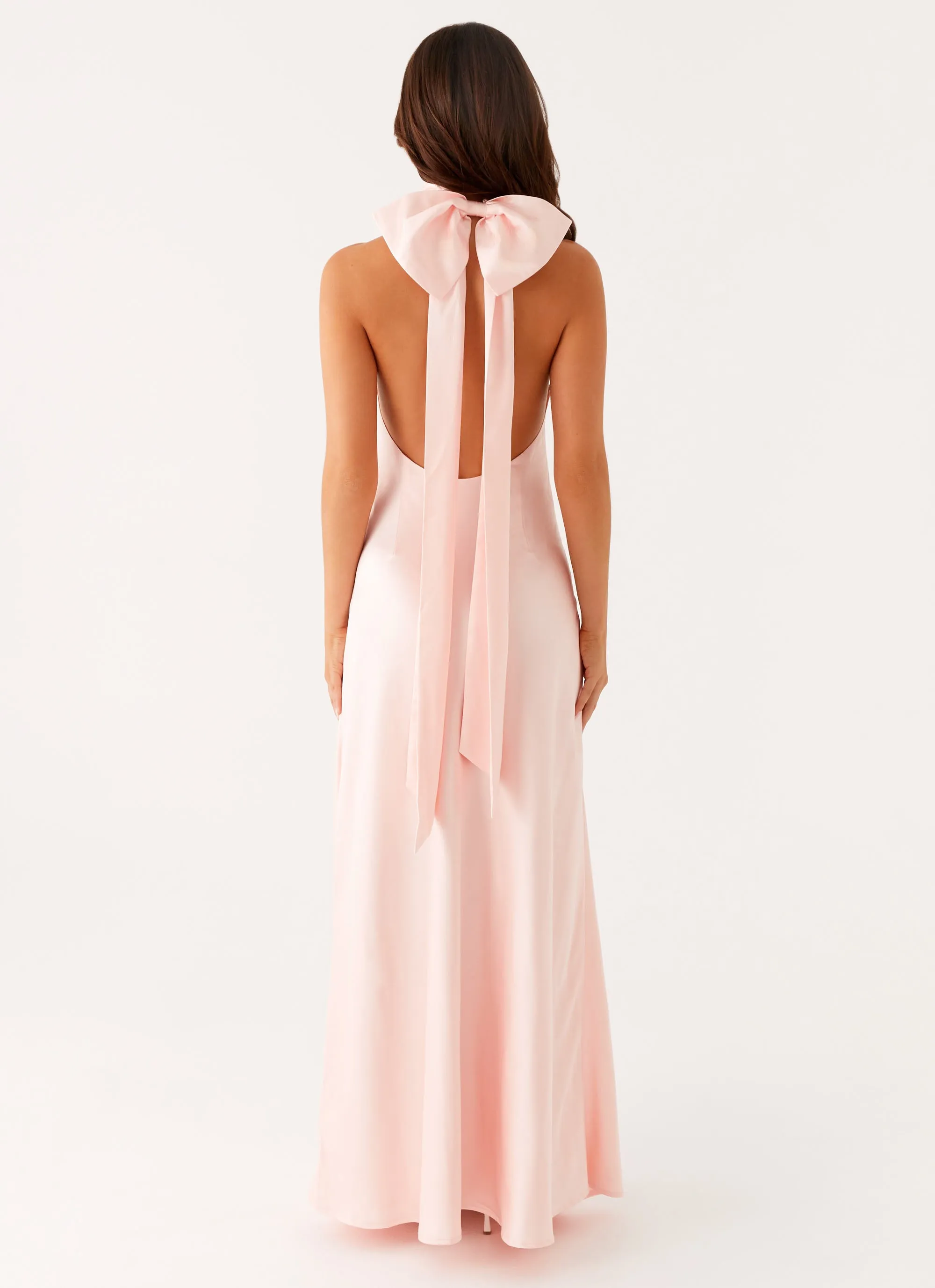 Siani Backless Maxi Dress - Pink Balanced Tone