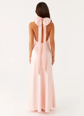 Siani Backless Maxi Dress - Pink Balanced Tone