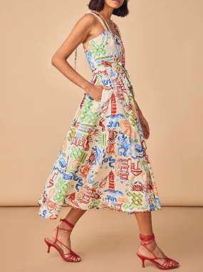 Quiet Luxury Elegant Mature Hunter Bell Quincy Dress