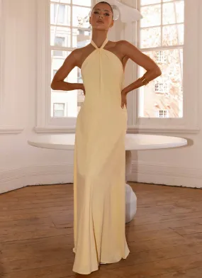 Golden Child Linen Maxi Dress - Yellow Bright-Hue