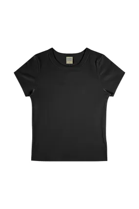 Car Tee in Black Stretchy Top