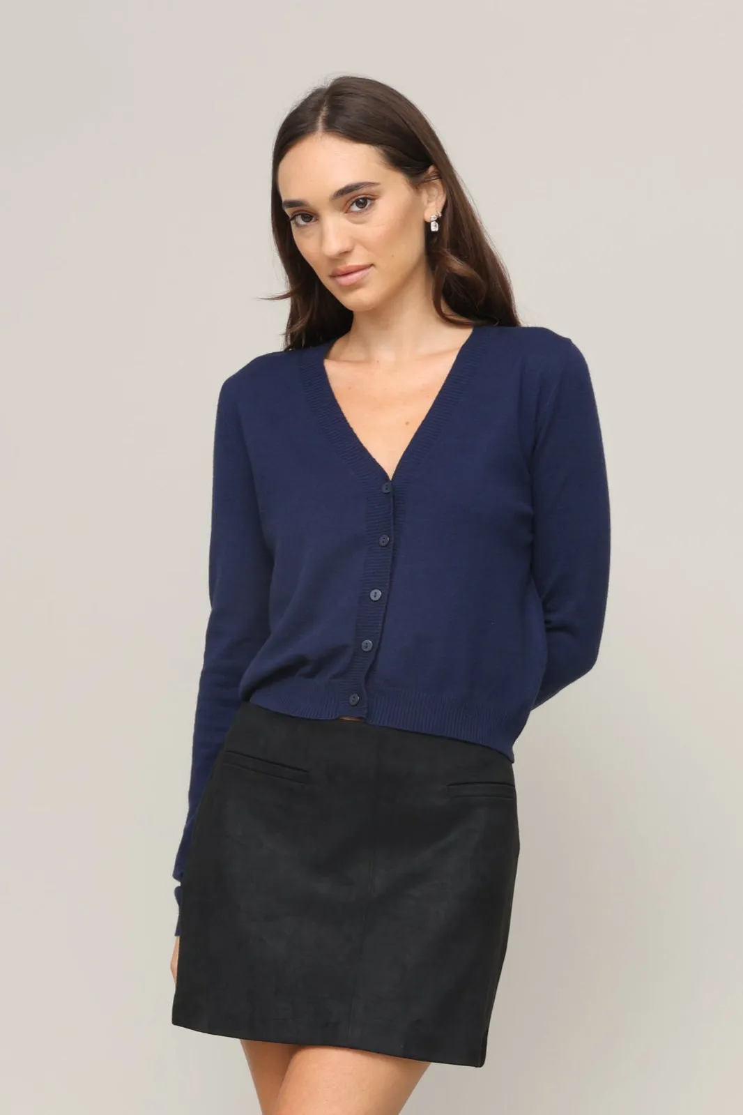 YarnDyedQuality Dumbo V Neck Cardigan