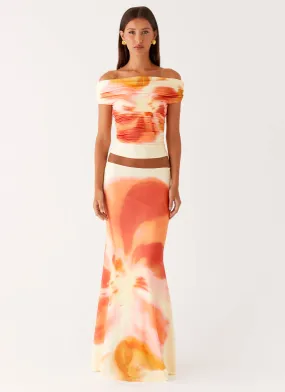 Outfit Mix Moka Maxi Skirt - Mimosa Blossom