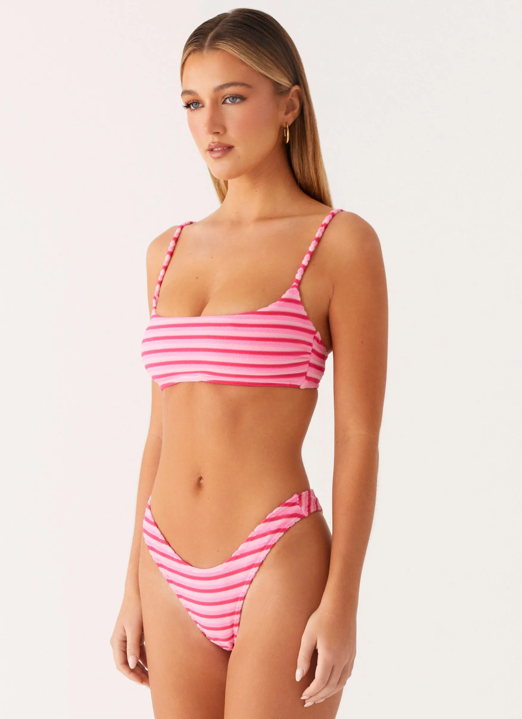 Mauritius Bikini Bottoms - Pink Stripe Swim Fitness