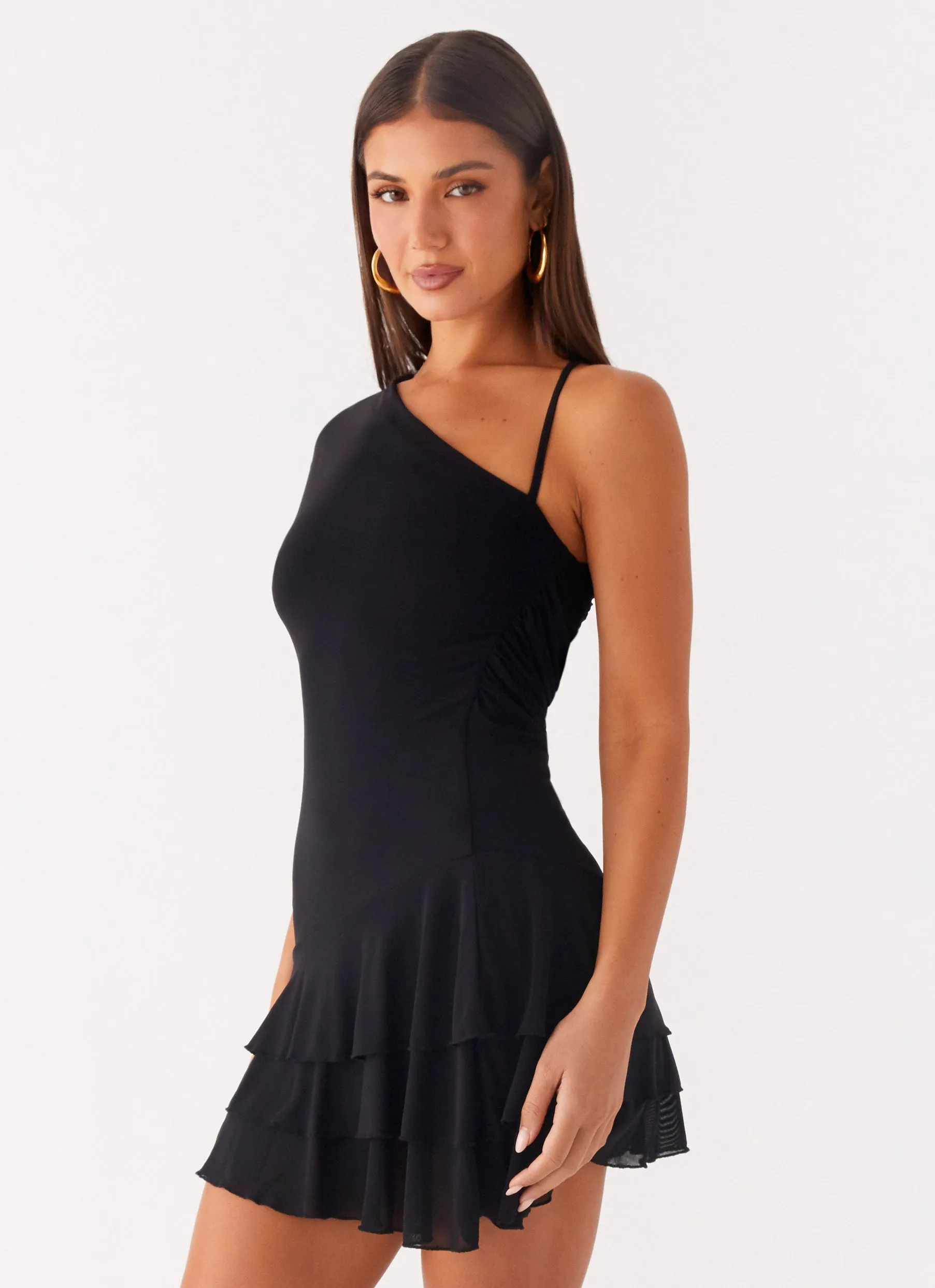 Moonrise Mini Dress - Black Perfect Fit Wear Detachable-Detail