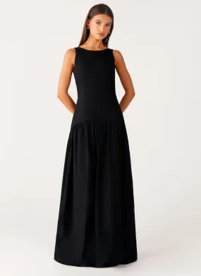 Morena Maxi Dress - Black Mood Booster Cool Texture