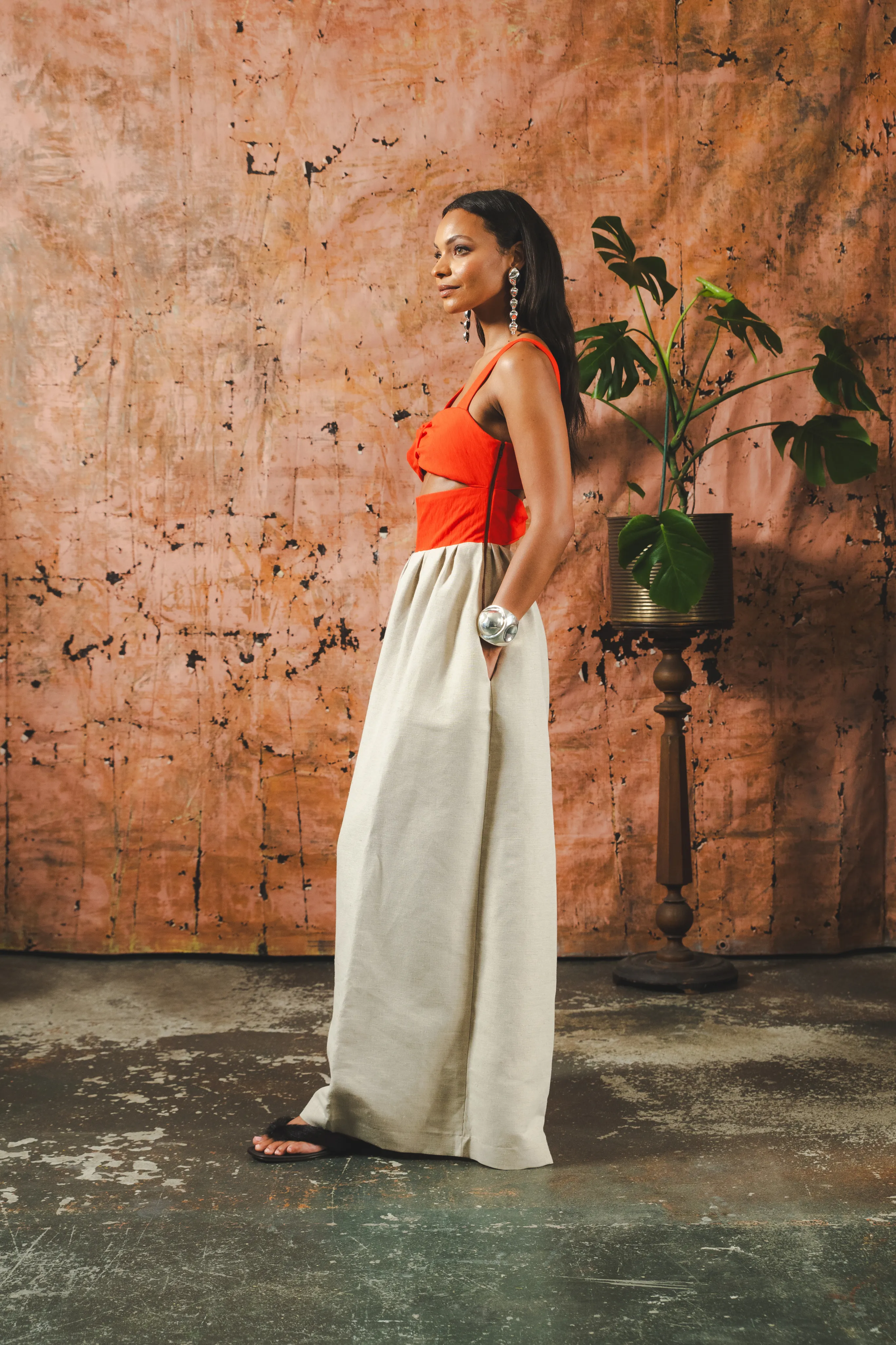 Morning After Jumpsuit Lace-Sleeve Casual and Smart