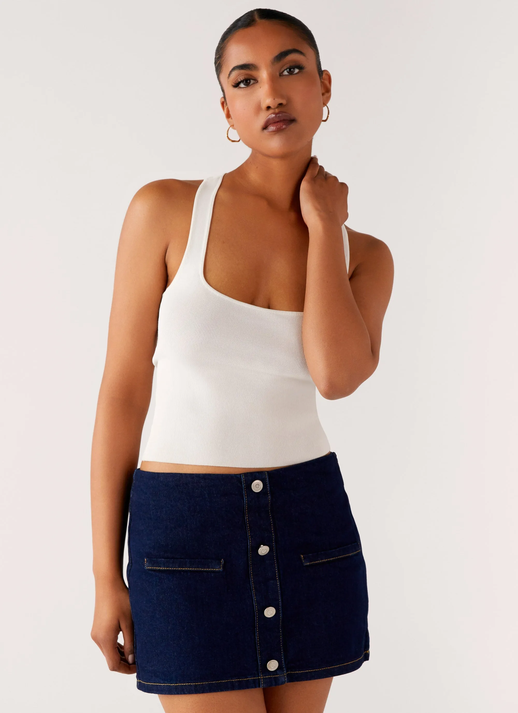 Morrison Denim Mini Skirt - Indigo Simple Styling