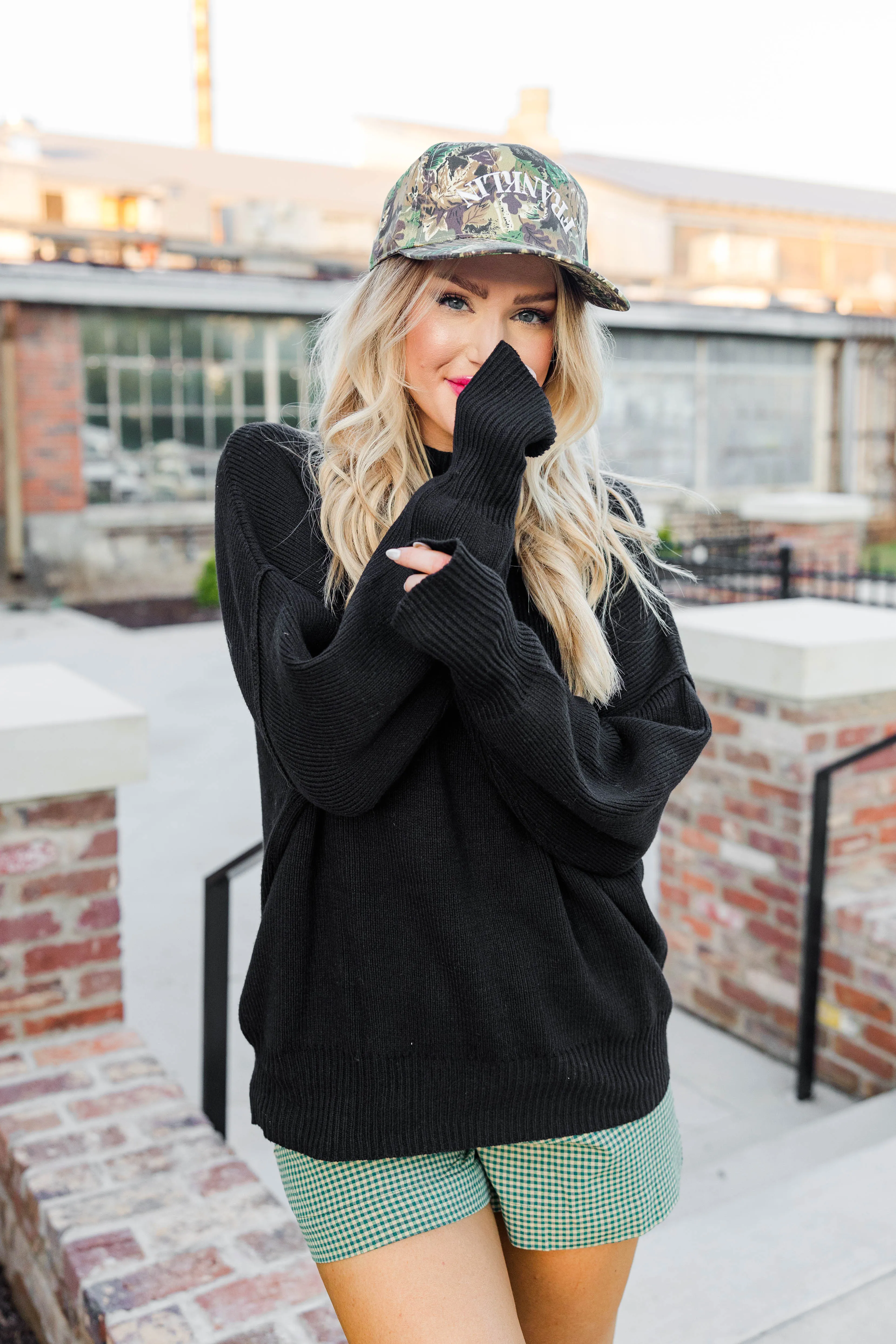 Mount Juliet Ribbed Sweater- Black Calm Outfit