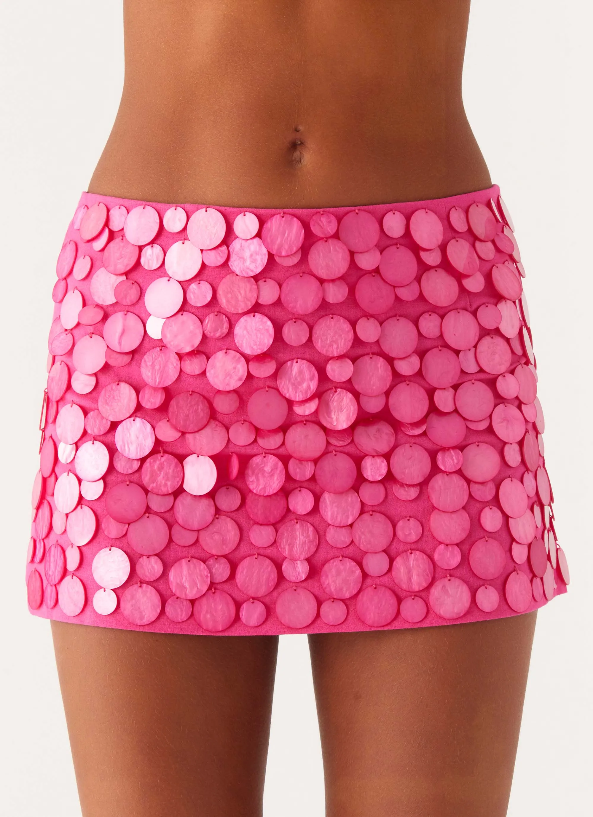 Breathable activewear Layering Piece Movie Star Mini Skirt - Fuschsia